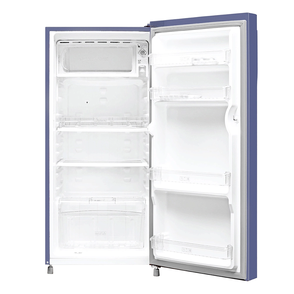 Haier 190L 2 Star Direct Cool Single Door Refrigerator with Toughened Glass Shelf in Stylish radish Blue finish HRD-2102BRB-P